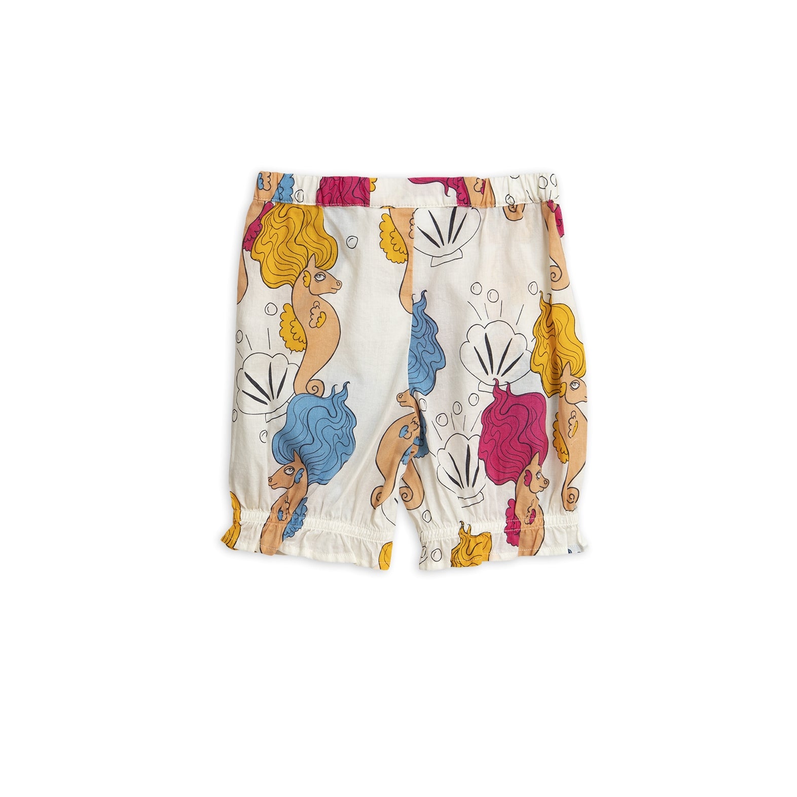 Girls Beige Seahorse Cotton Bloomers