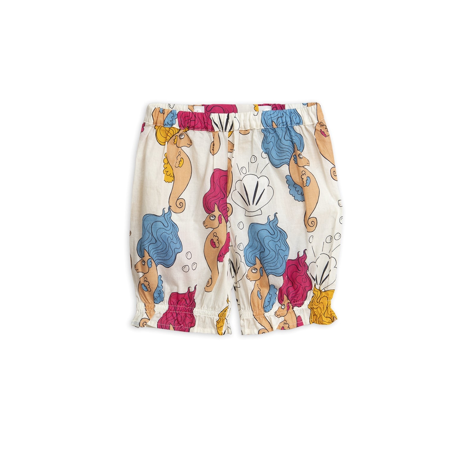 Girls Beige Seahorse Cotton Bloomers