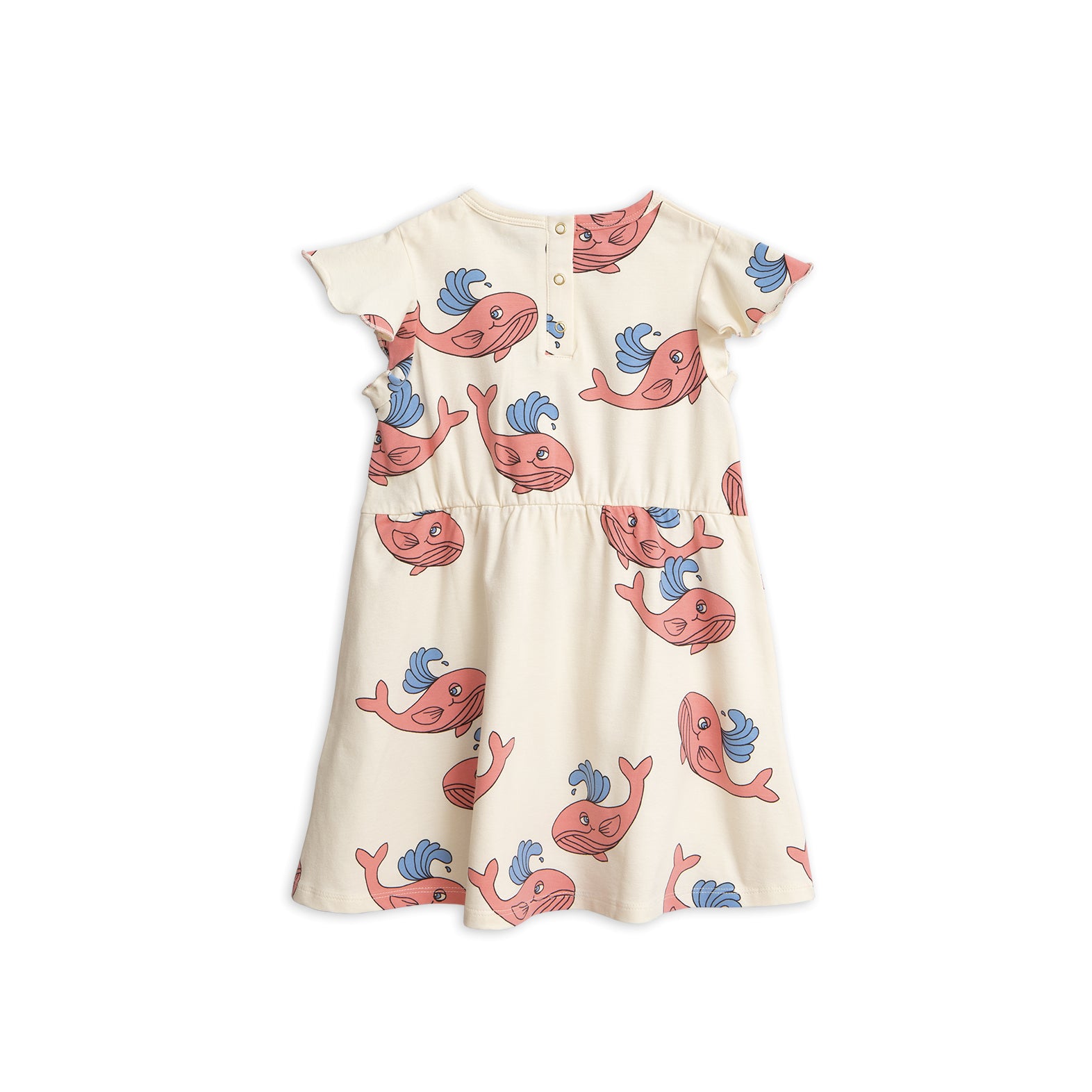 Girls Pink Printed Cotton Dress