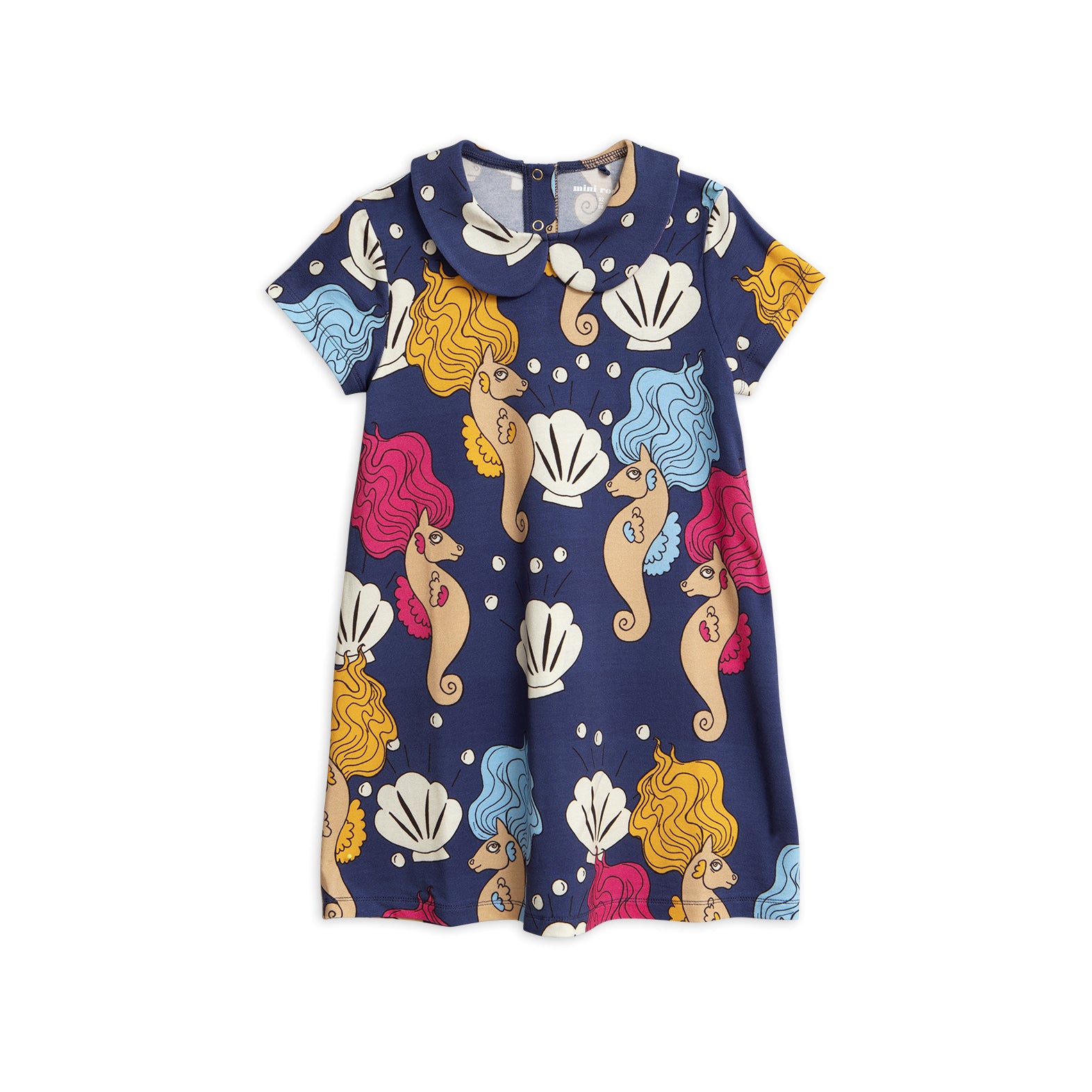 Girls Navy Seahorse Dress