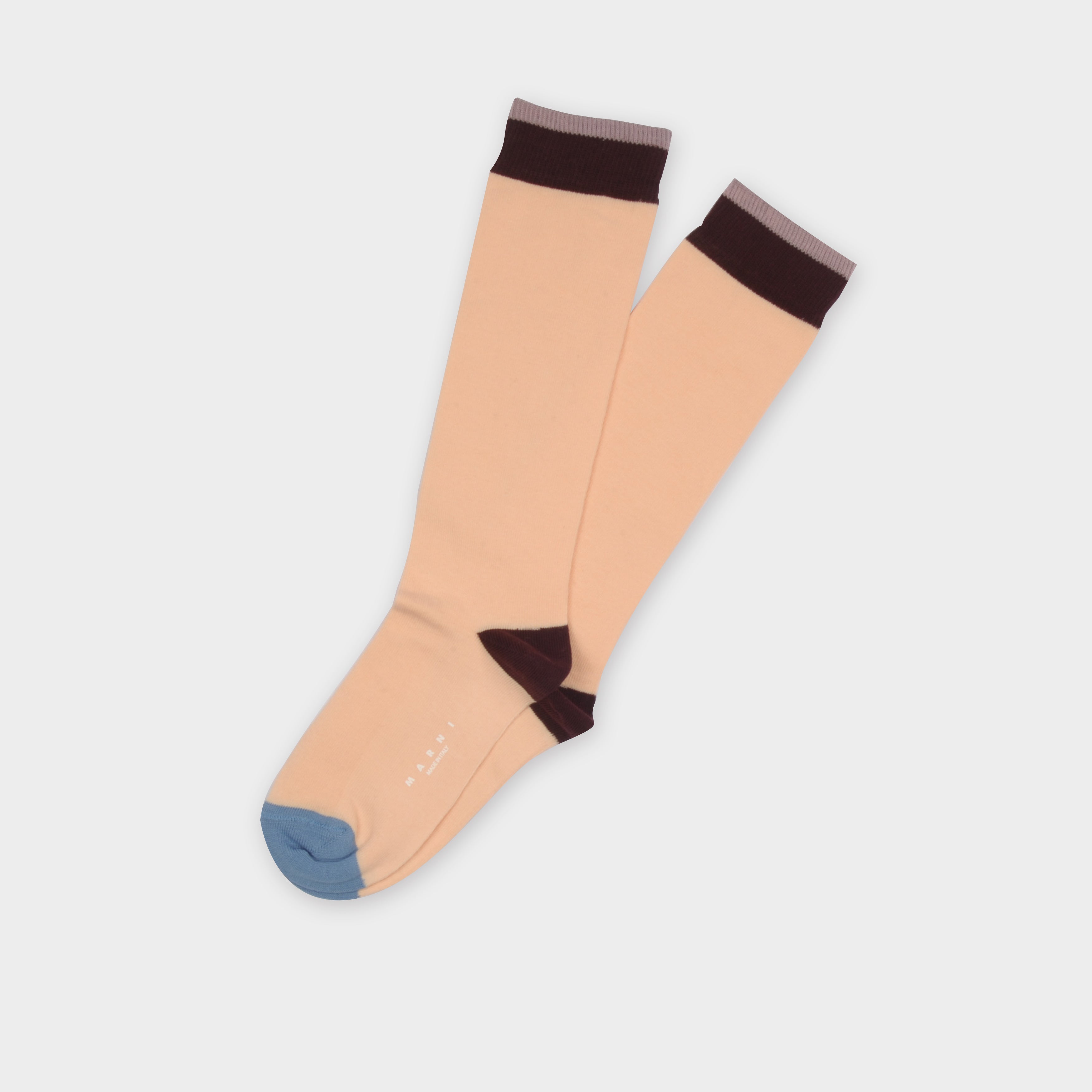 Girls Cream Pink Cotton Socks