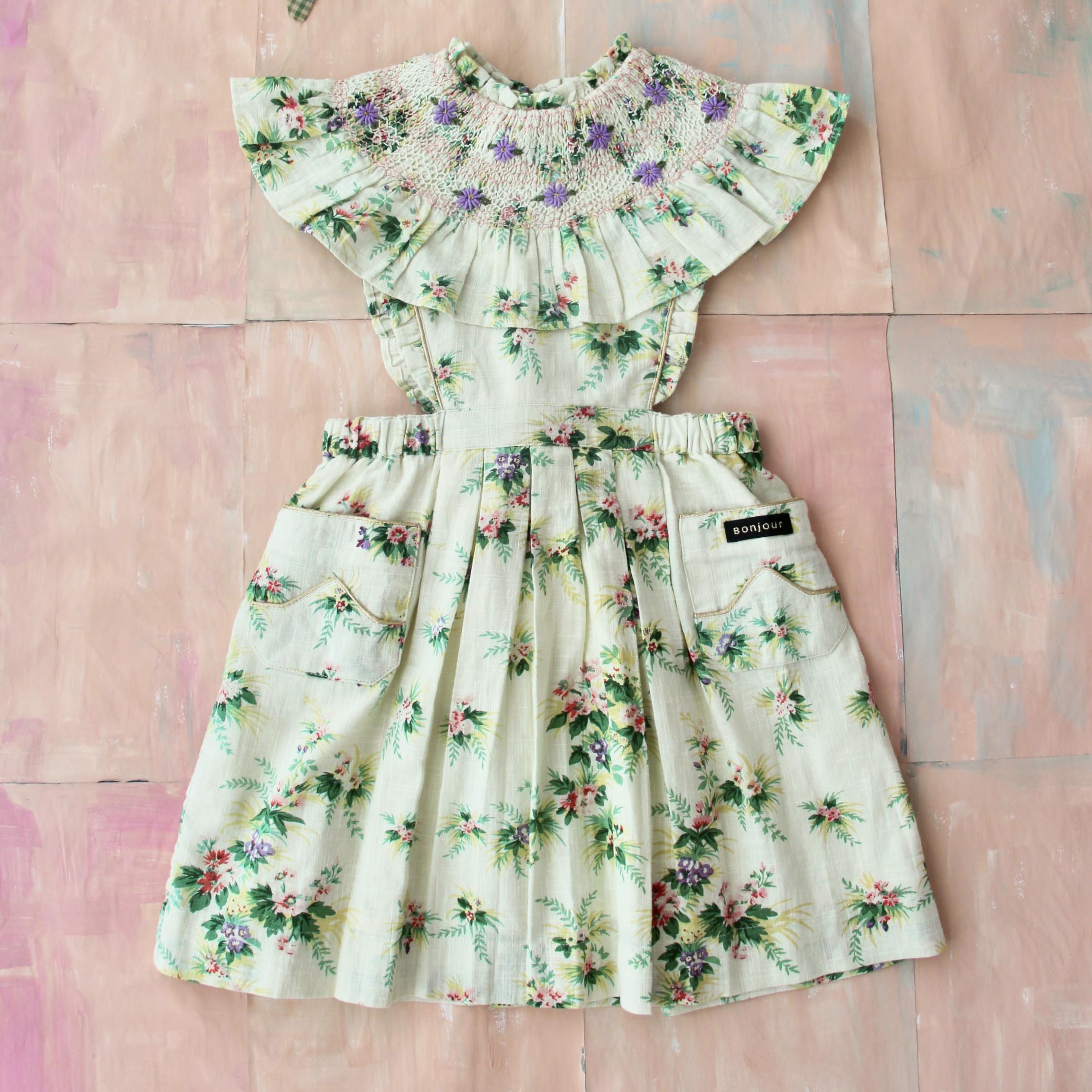Girls White Floral Dress