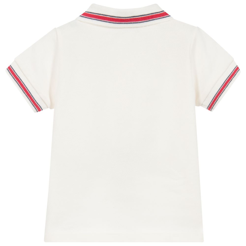 Baby Boys Ivory Cotton Polo Shirt