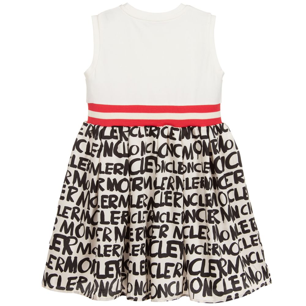 Girls White Logo Dress