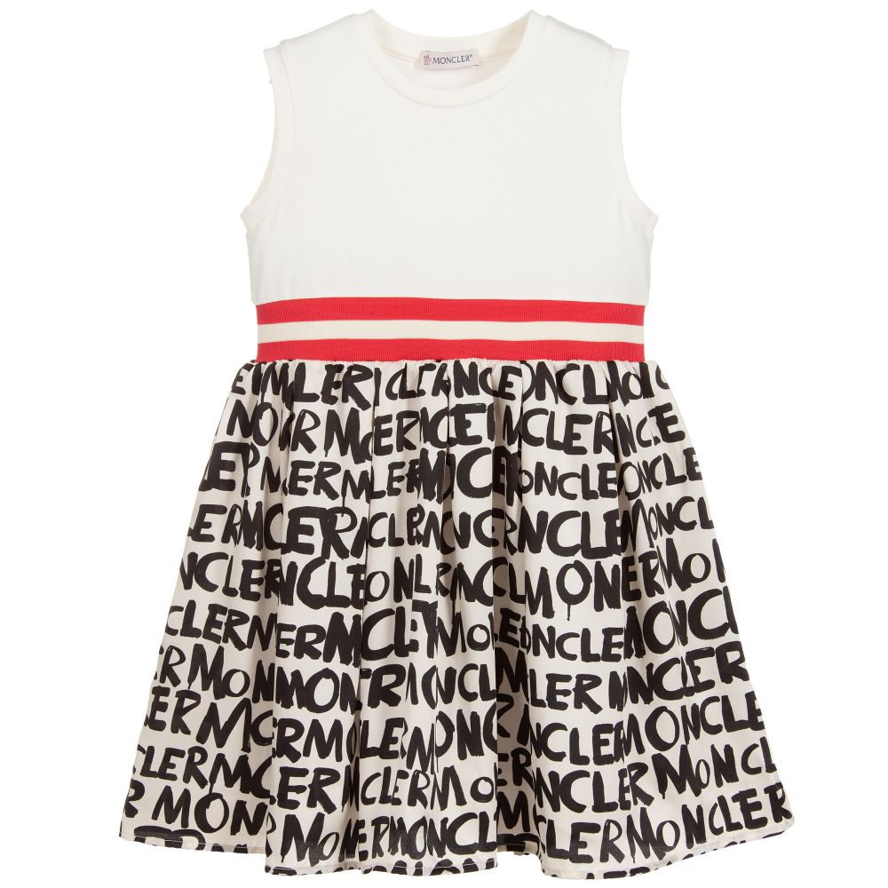 Girls White Logo Dress