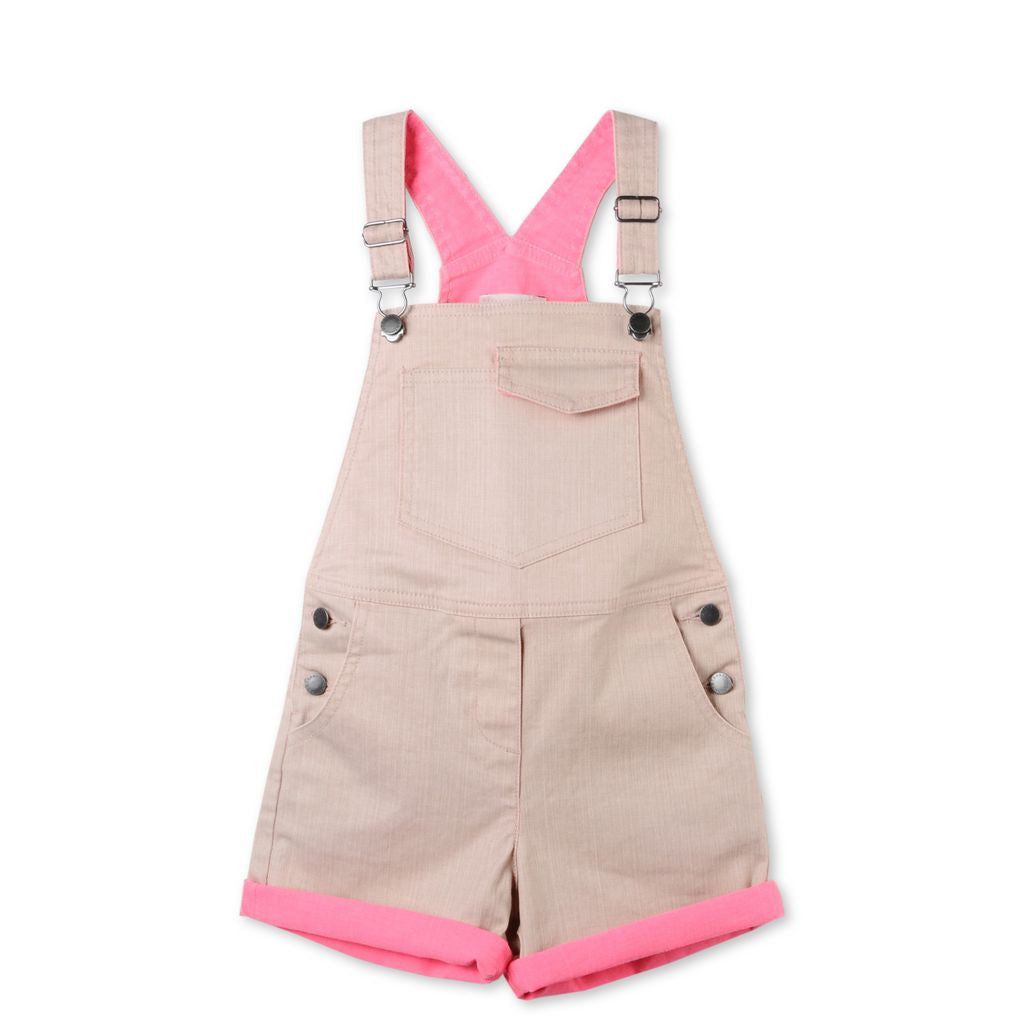 Girls Pink Charity Dungarees - CÉMAROSE | Children's Fashion Store - 1