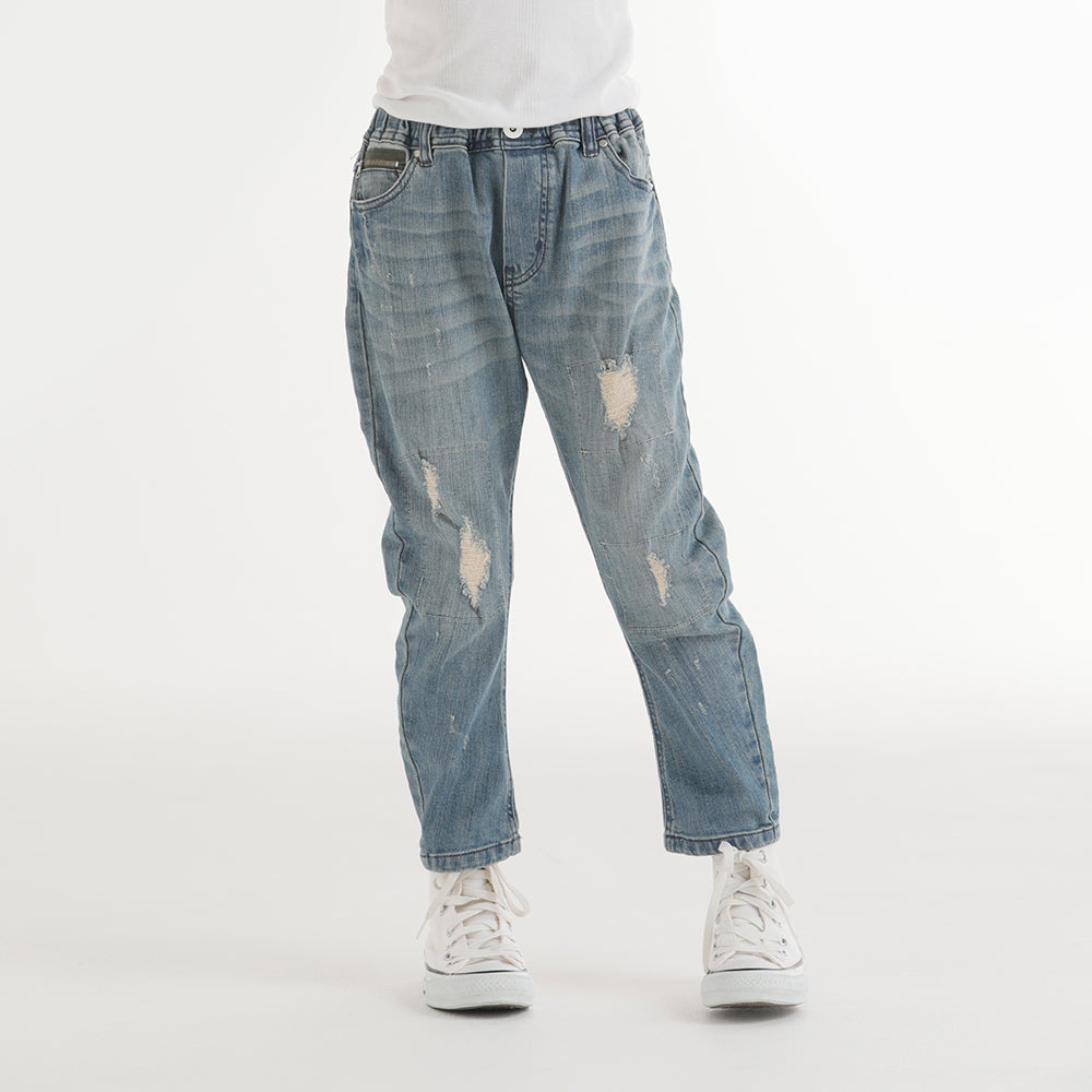 Girls Blue Denim Trousers
