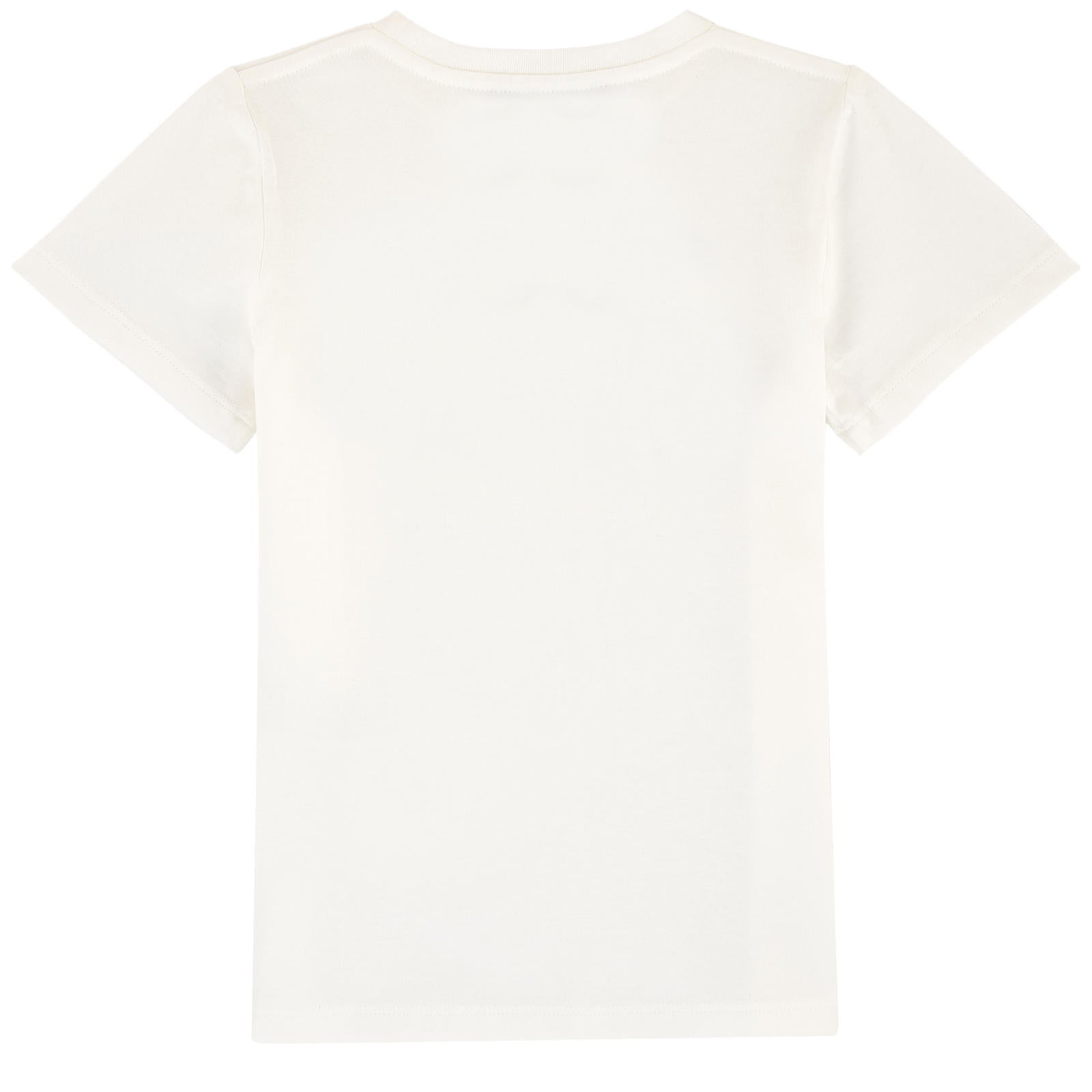 Boys & Girls White Logo Cotton T-shirt