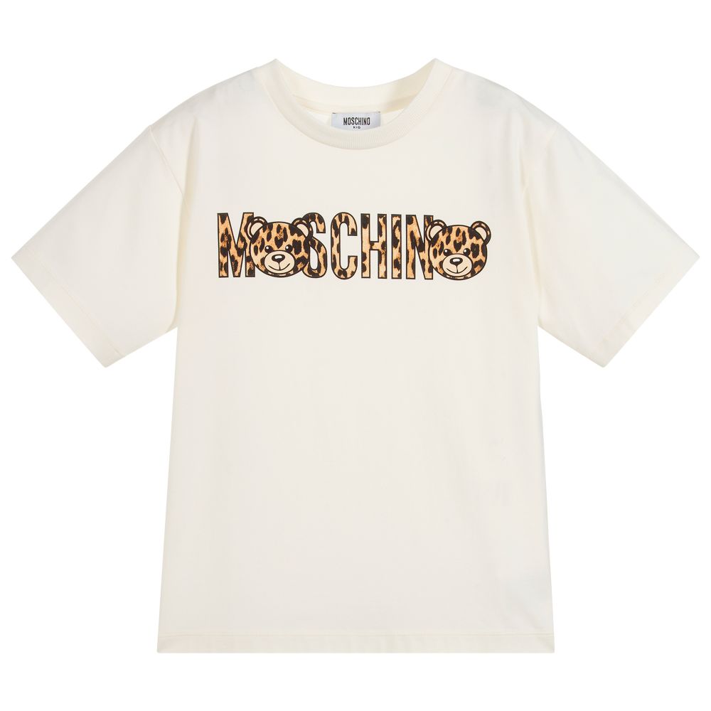 Girls Ivory Maxi Cotton T-shirt