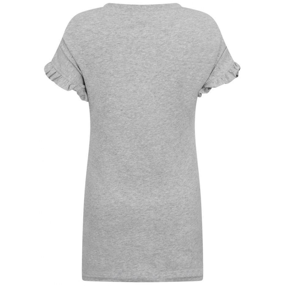 Girls Grey Teddy Logo Cotton Dress