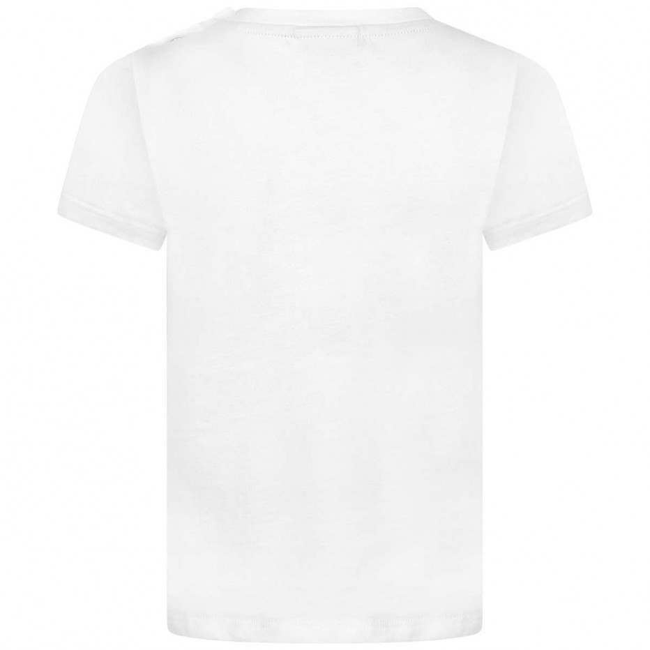 Boys White Eyes Cotton T-shirt