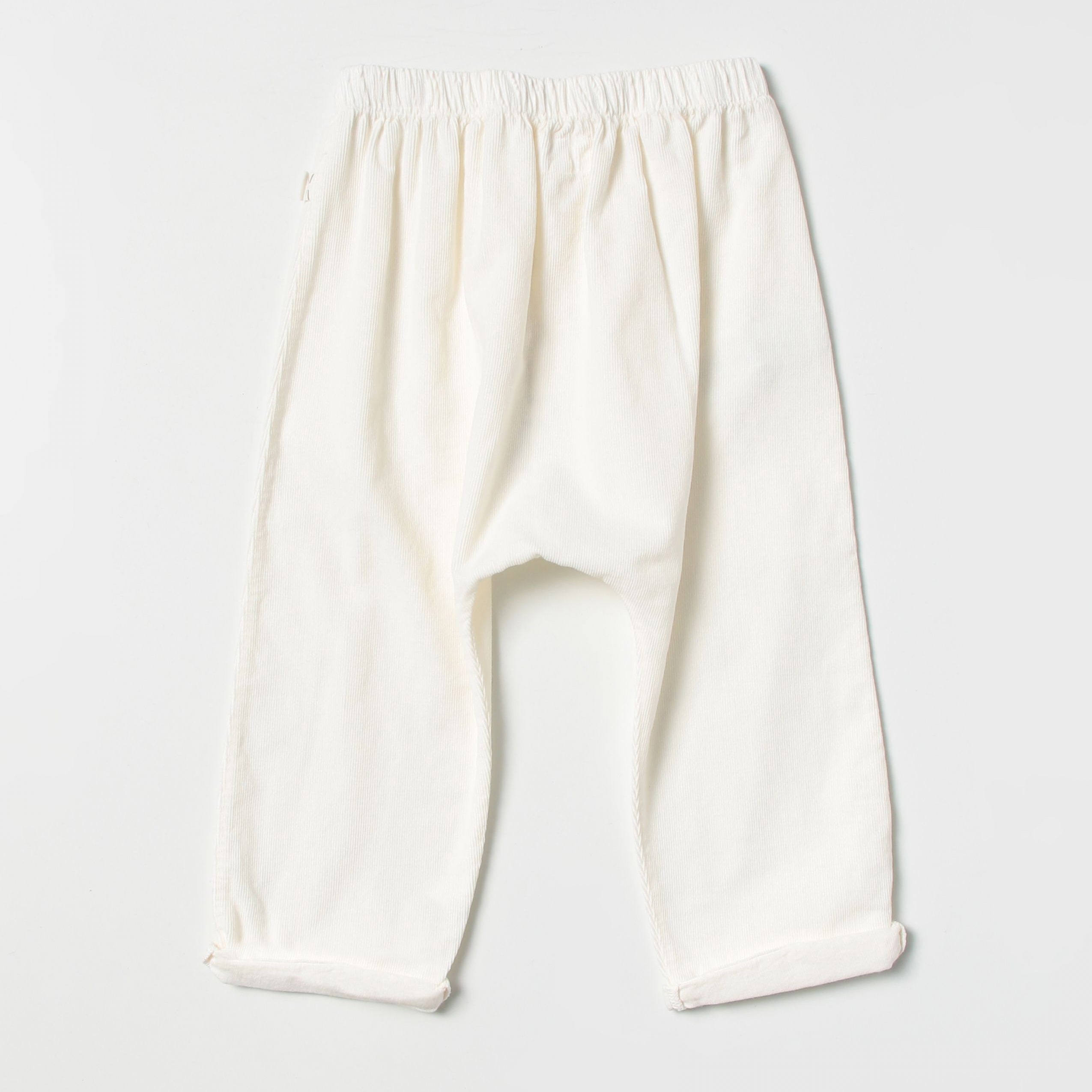 Baby Boys & Girls White Cotton Trousers