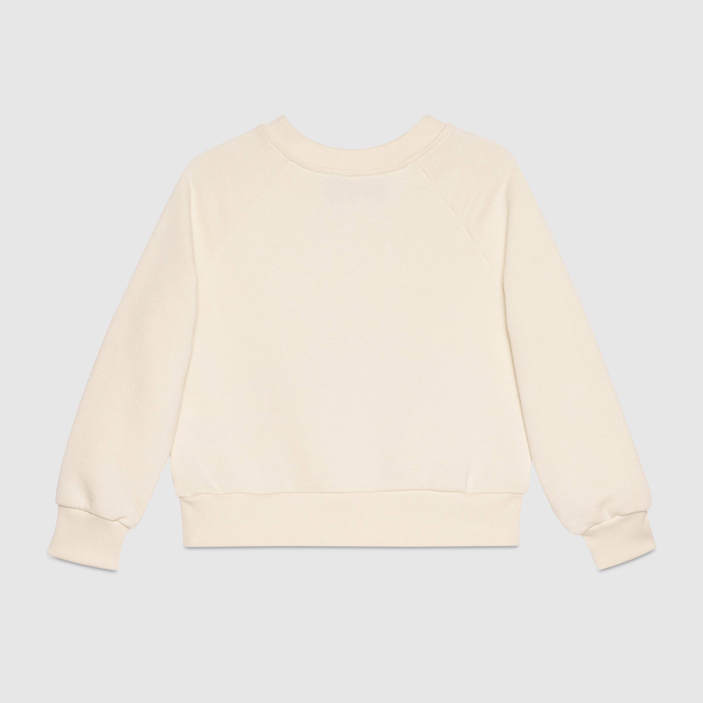 Girls Rice White & Red Cotton Sweatshirt