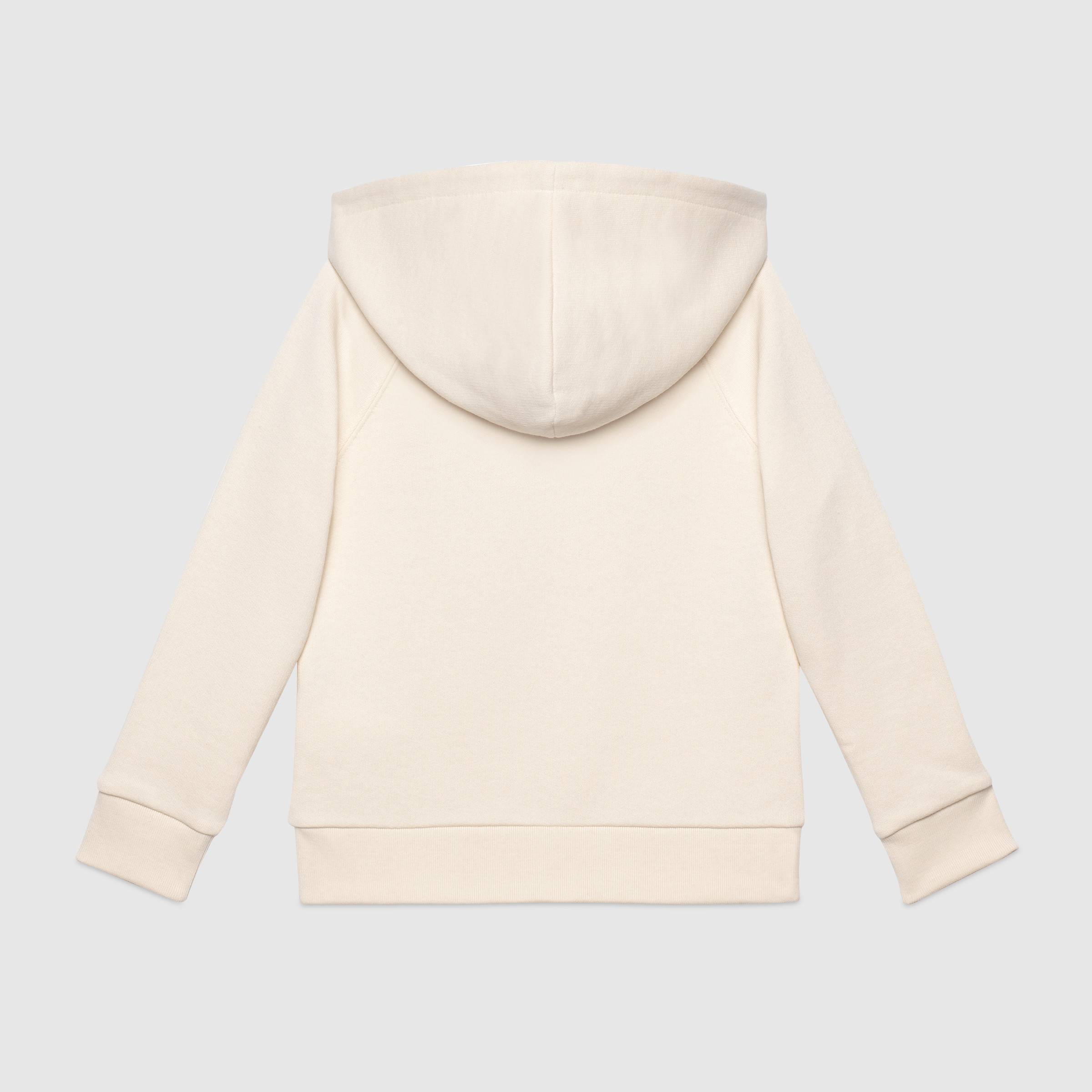 Girls Rice White Logo Cotton Sweatshirt