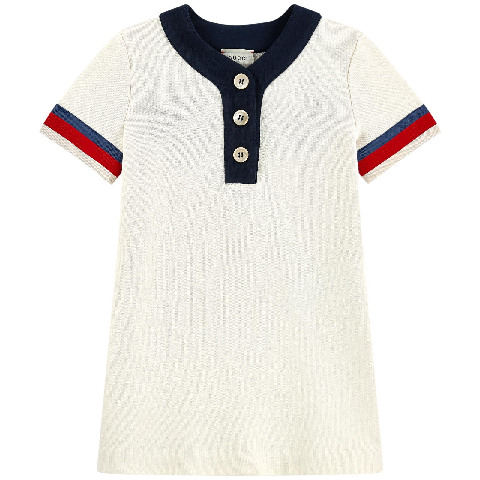 Girls White Embroidered Cotton Dress