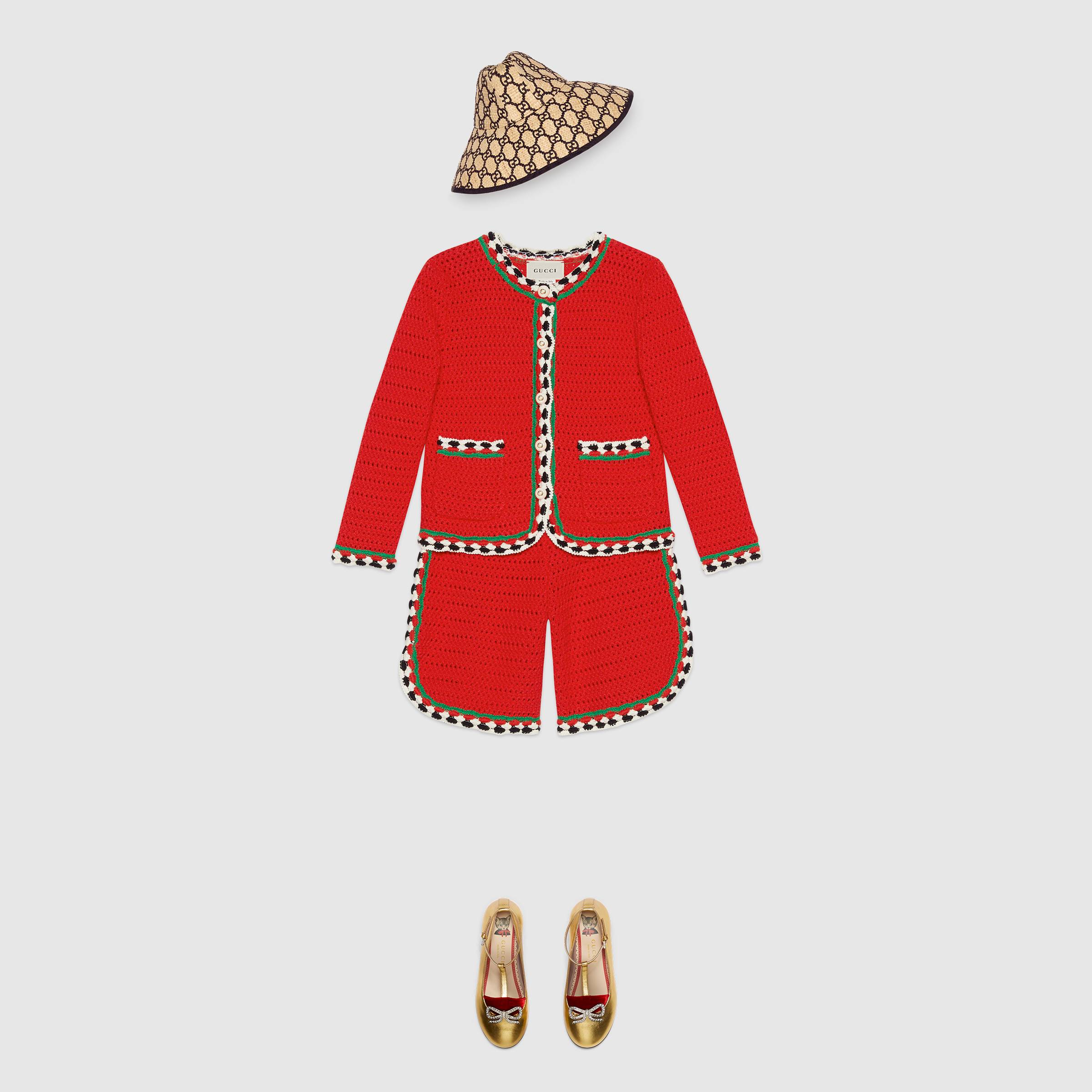 Girls Red Lace Cardigan