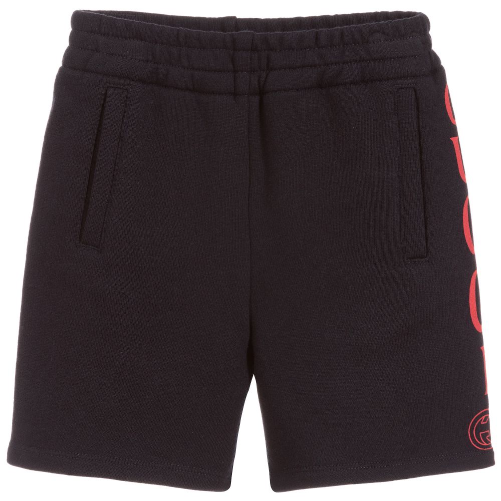 Boys Blue & Red Cotton Shorts