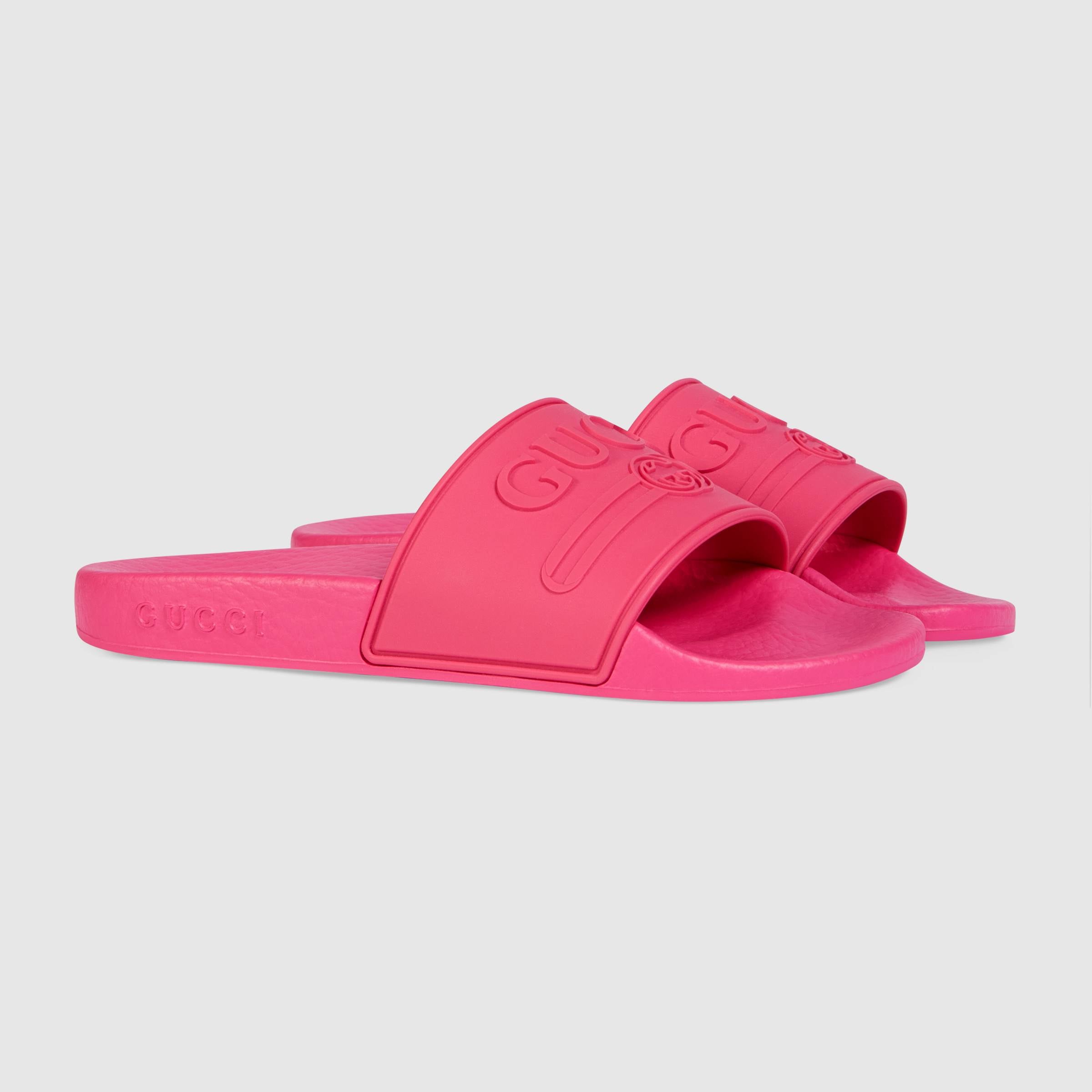 Girls Fuxia Logo Sandals