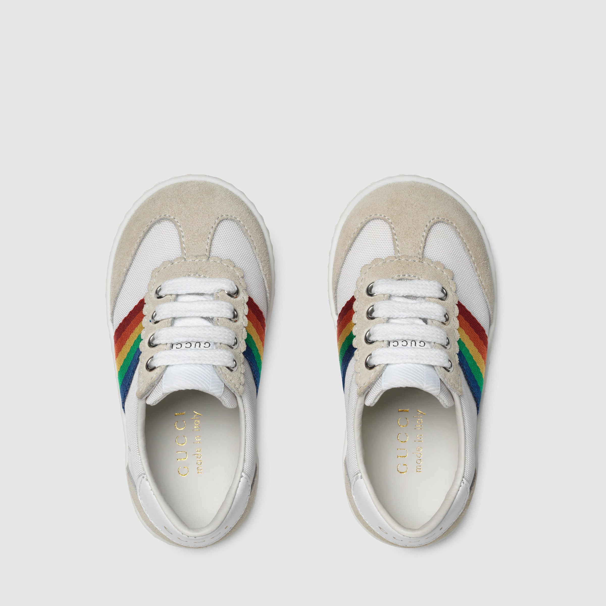 Baby White & Chromatic Stripes Shoes