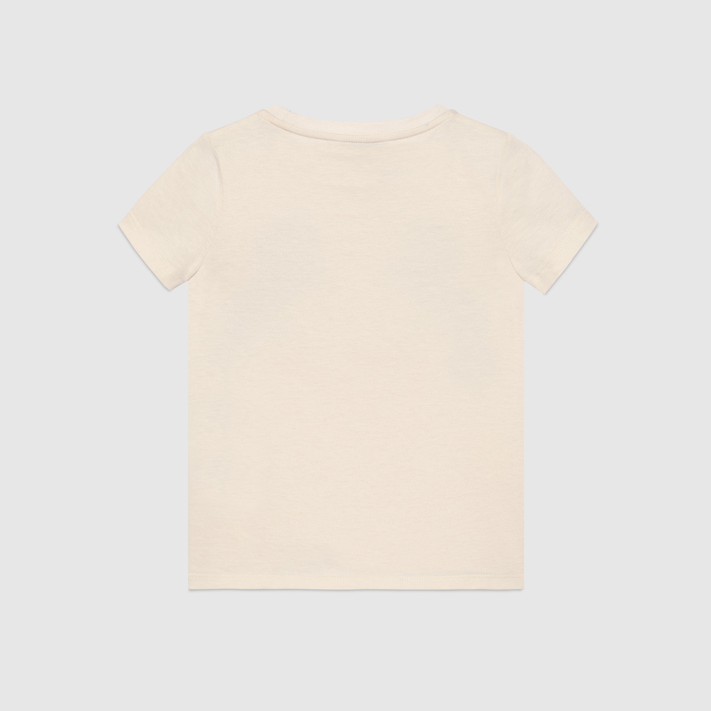 Girls Light Yellow Printed Cotton T-shirt