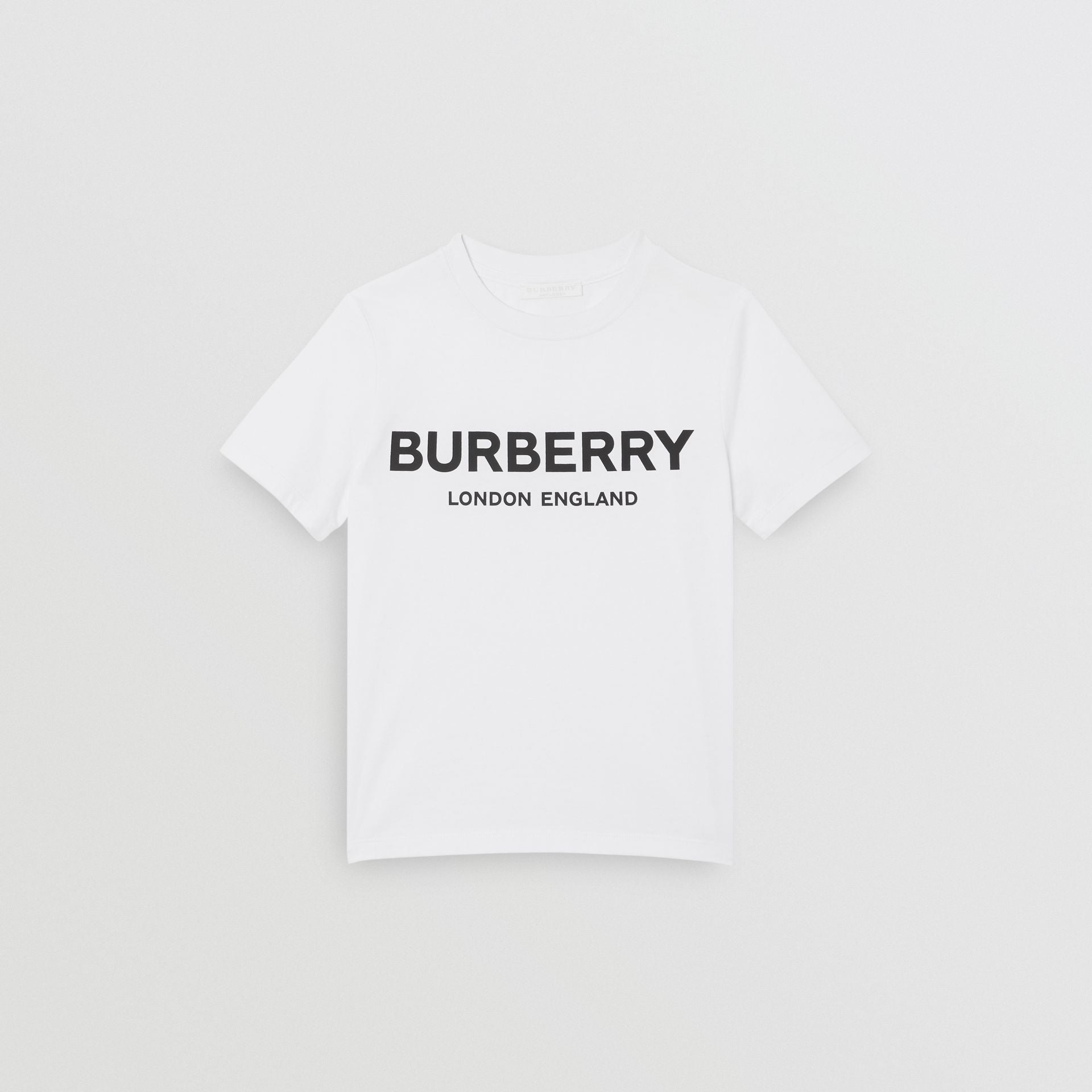 Girls White Cotton T-shirt