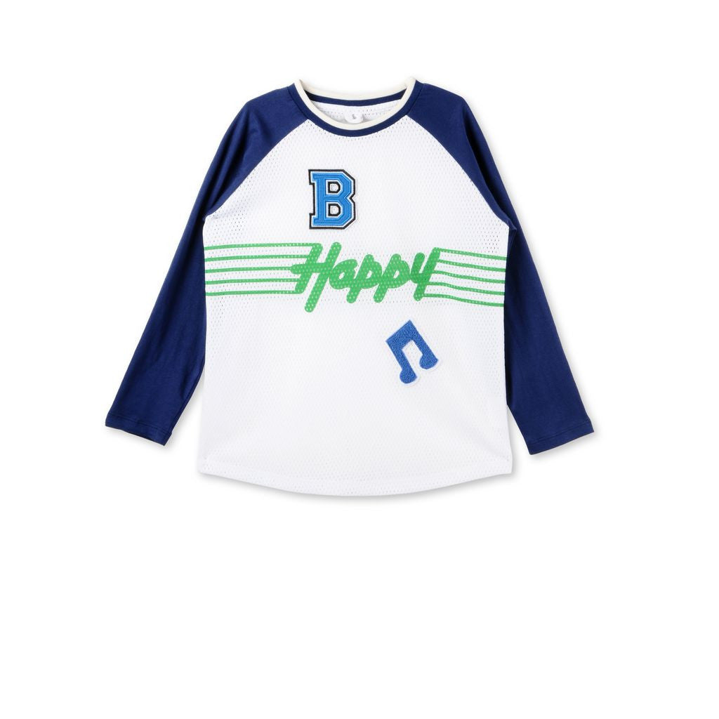 Boys Blue Happy Print Max T-Shirt