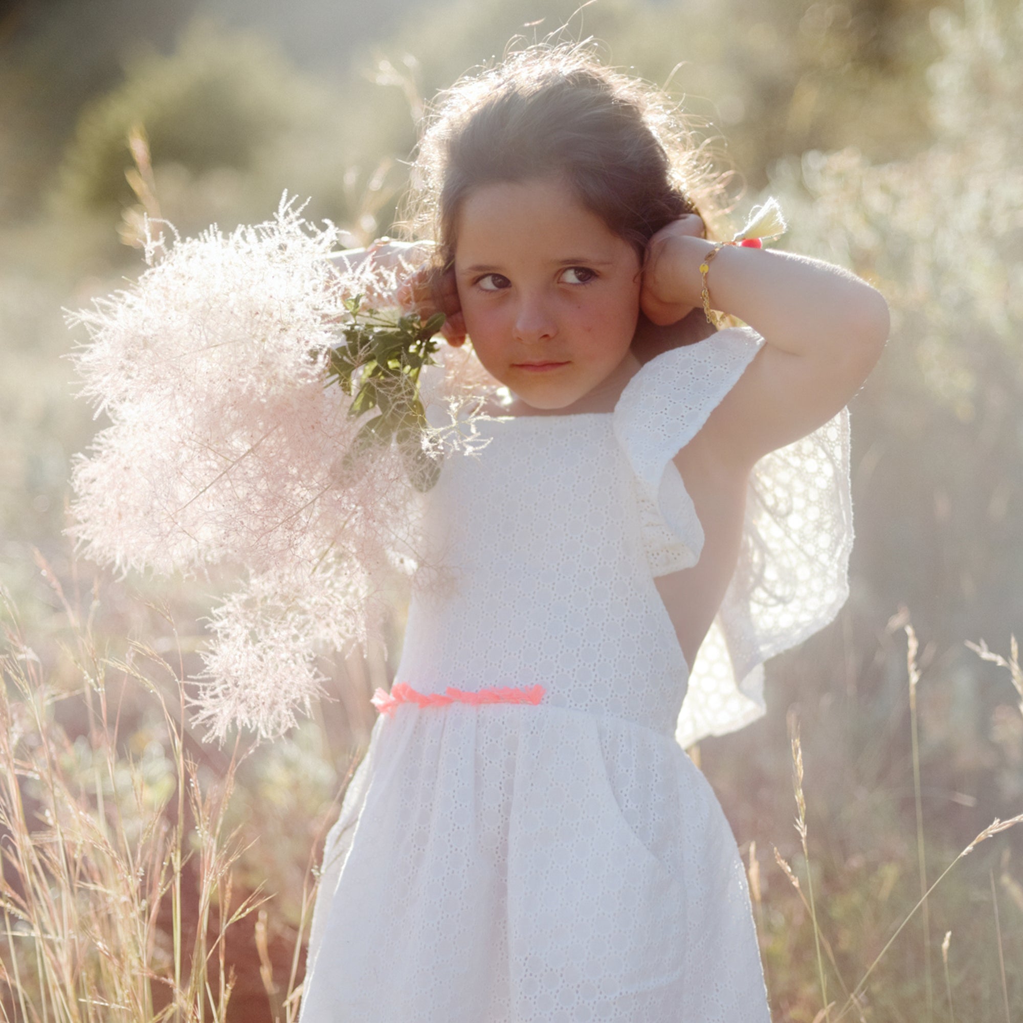 Girls White "Midnight" Dress