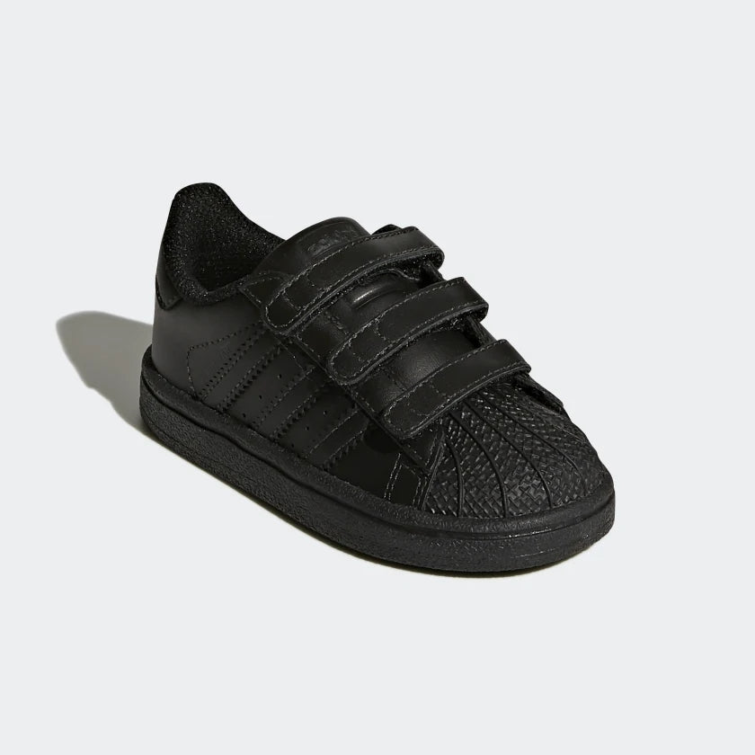 Baby Boys Black "SUPERSTAR" Shoes