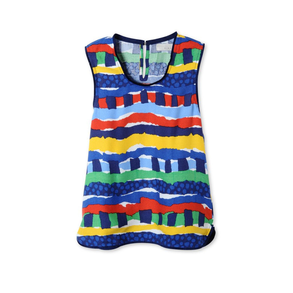 Girls Festival Island Print Henrietta Top