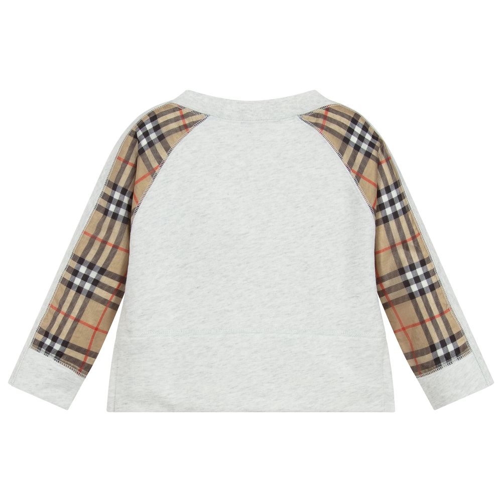 Girls White Logo Cotton Sweater
