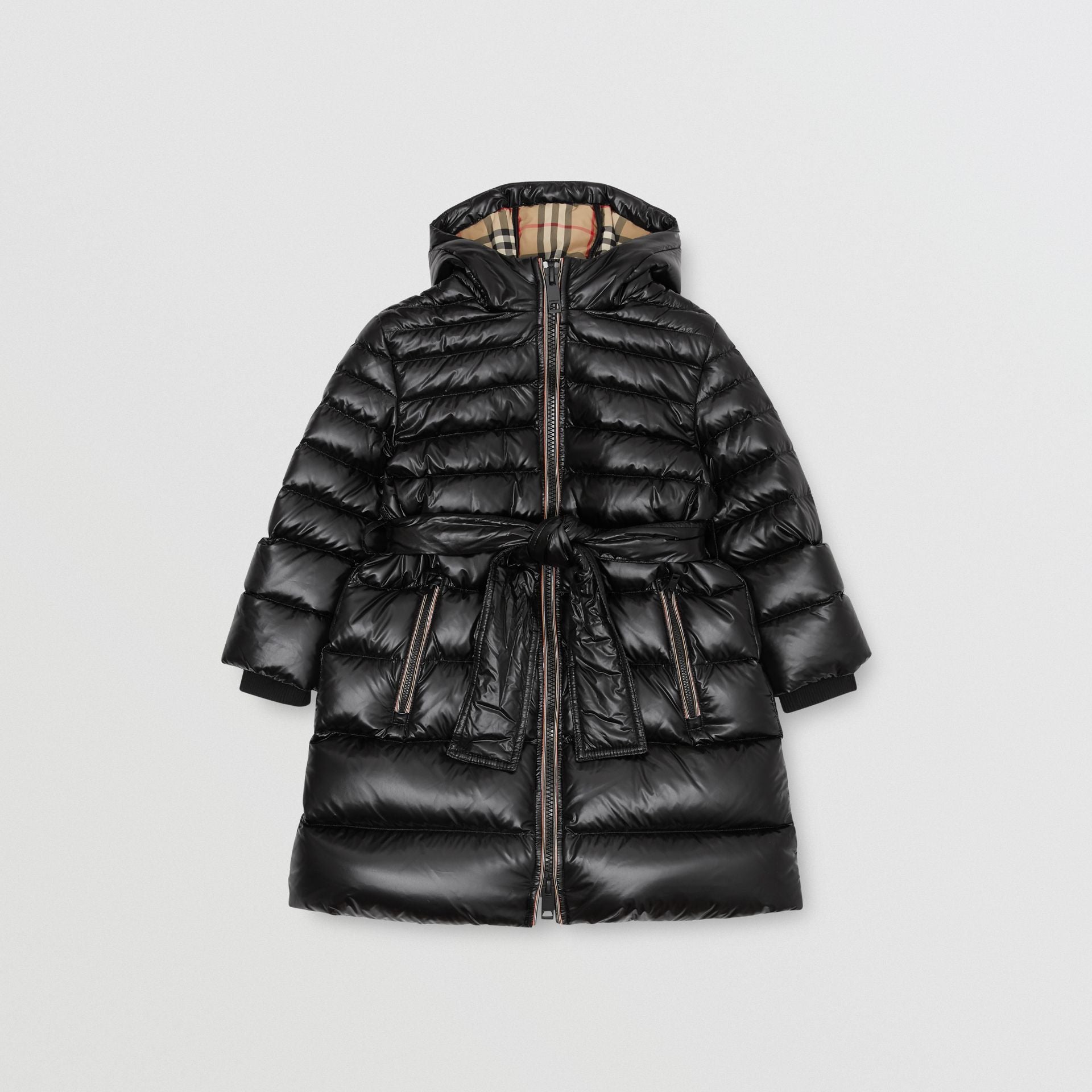 Girls Black Padded Down Coat