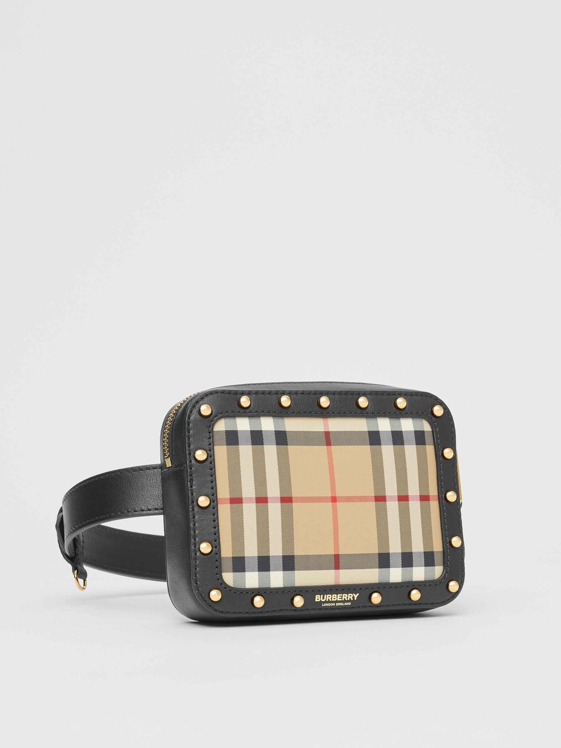 Girls Archive Beige Riveted Leather Waist Bag (16 x 4 x 12CM)