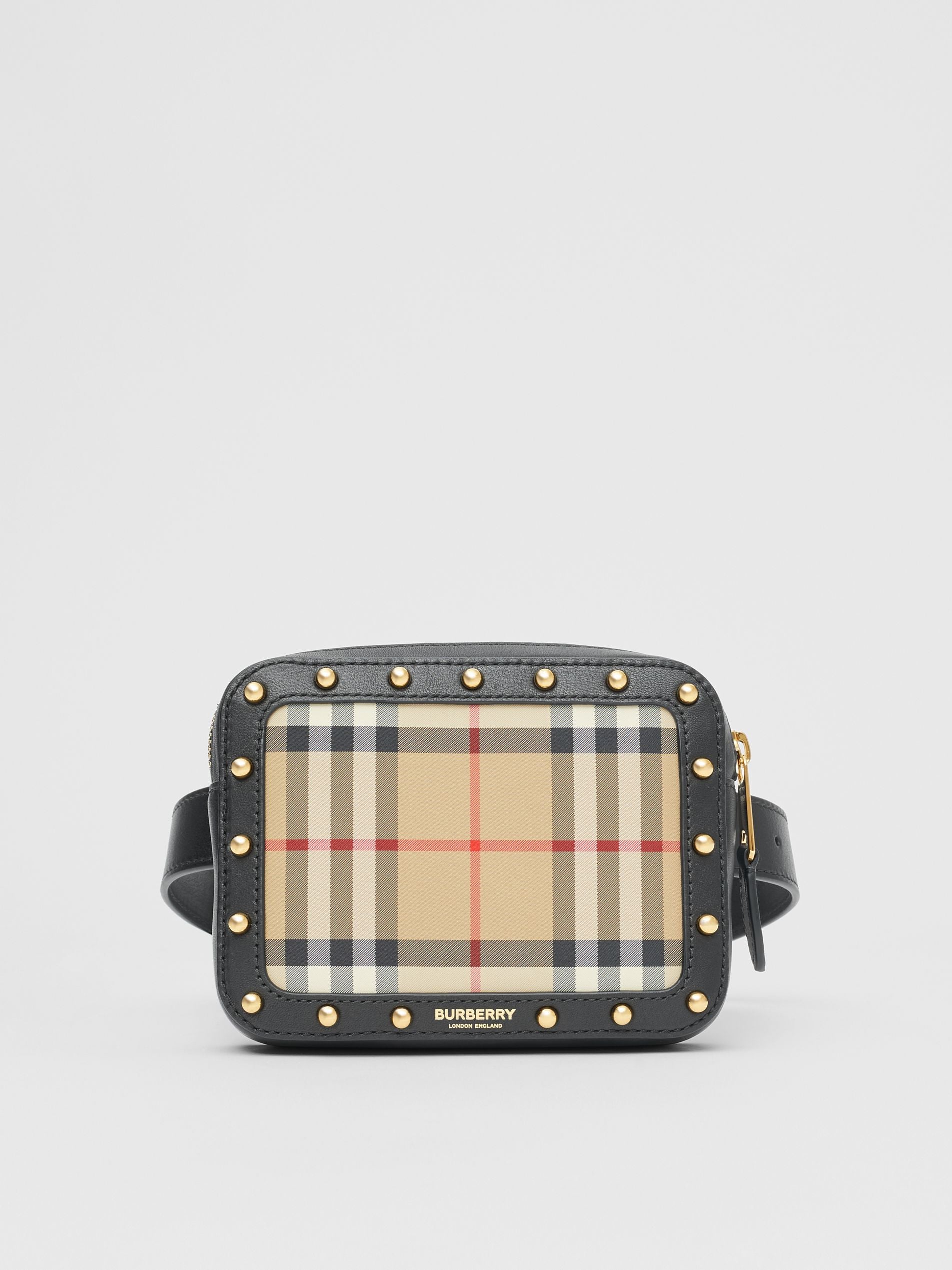 Girls Archive Beige Riveted Leather Waist Bag (16 x 4 x 12CM)