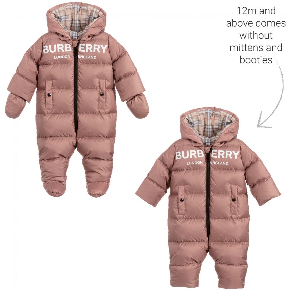 Baby Girls Pink Snowsuit