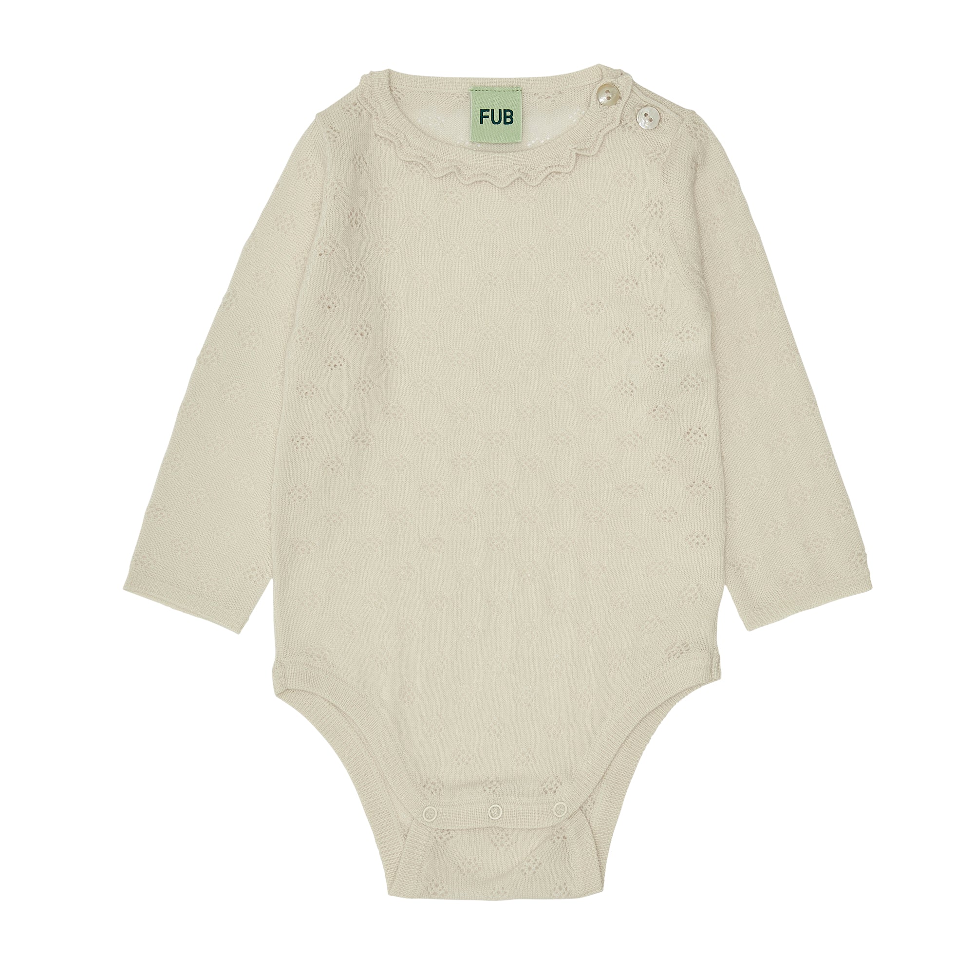 Baby Boys & Girls White Wool Babysuit