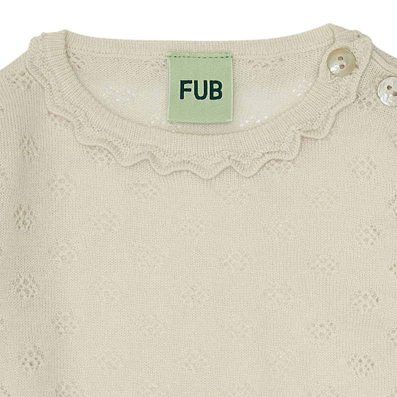 Baby Boys & Girls White Wool Babysuit