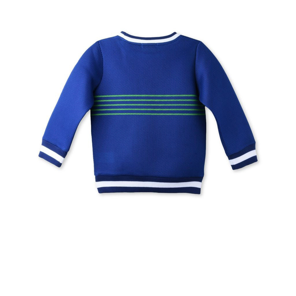Boys Ship Blue Happy Print Sweatshirt - CÉMAROSE | Children's Fashion Store - 2