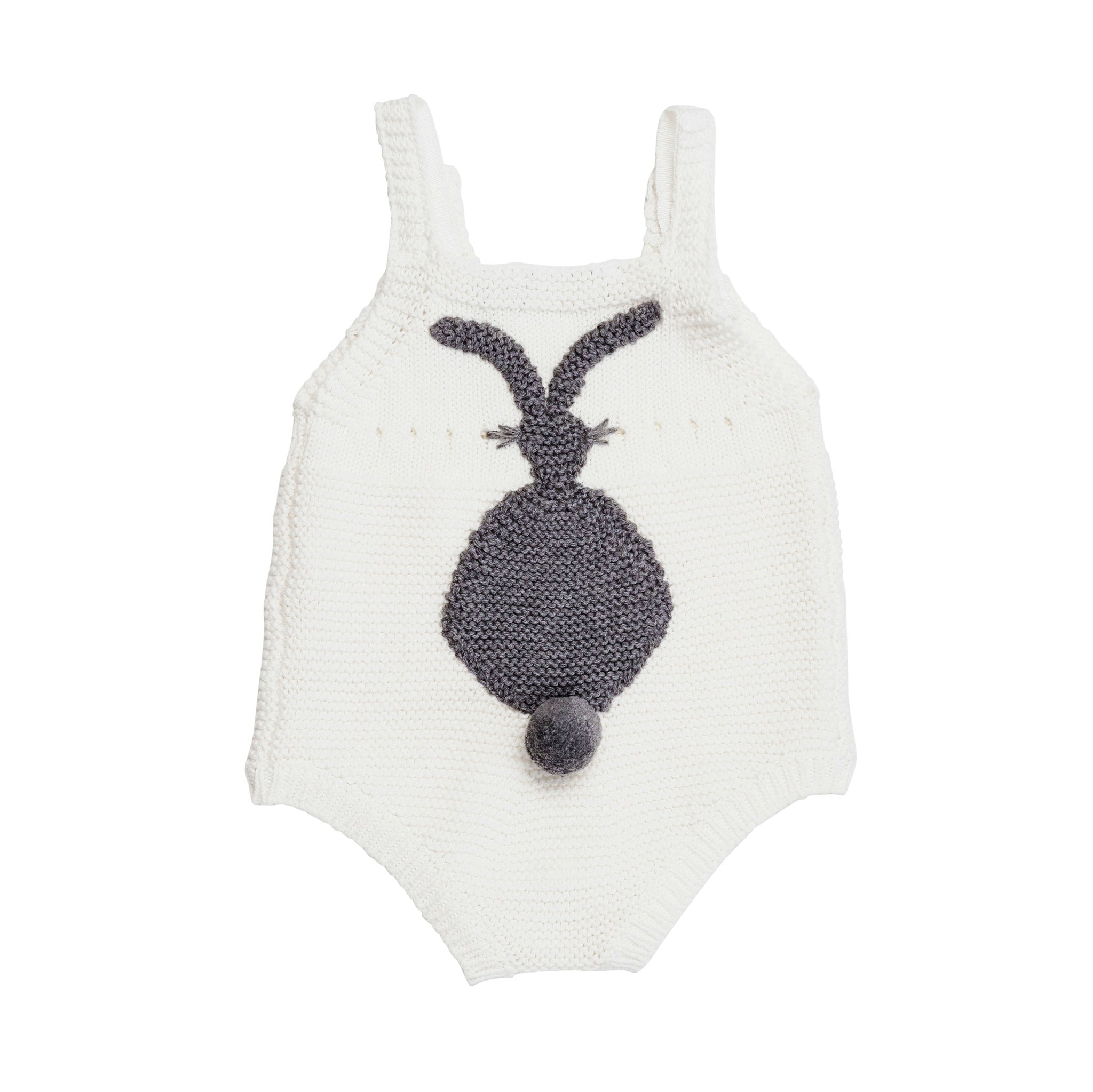Baby White Bunny Trims Bodysuit - CÉMAROSE | Children's Fashion Store
