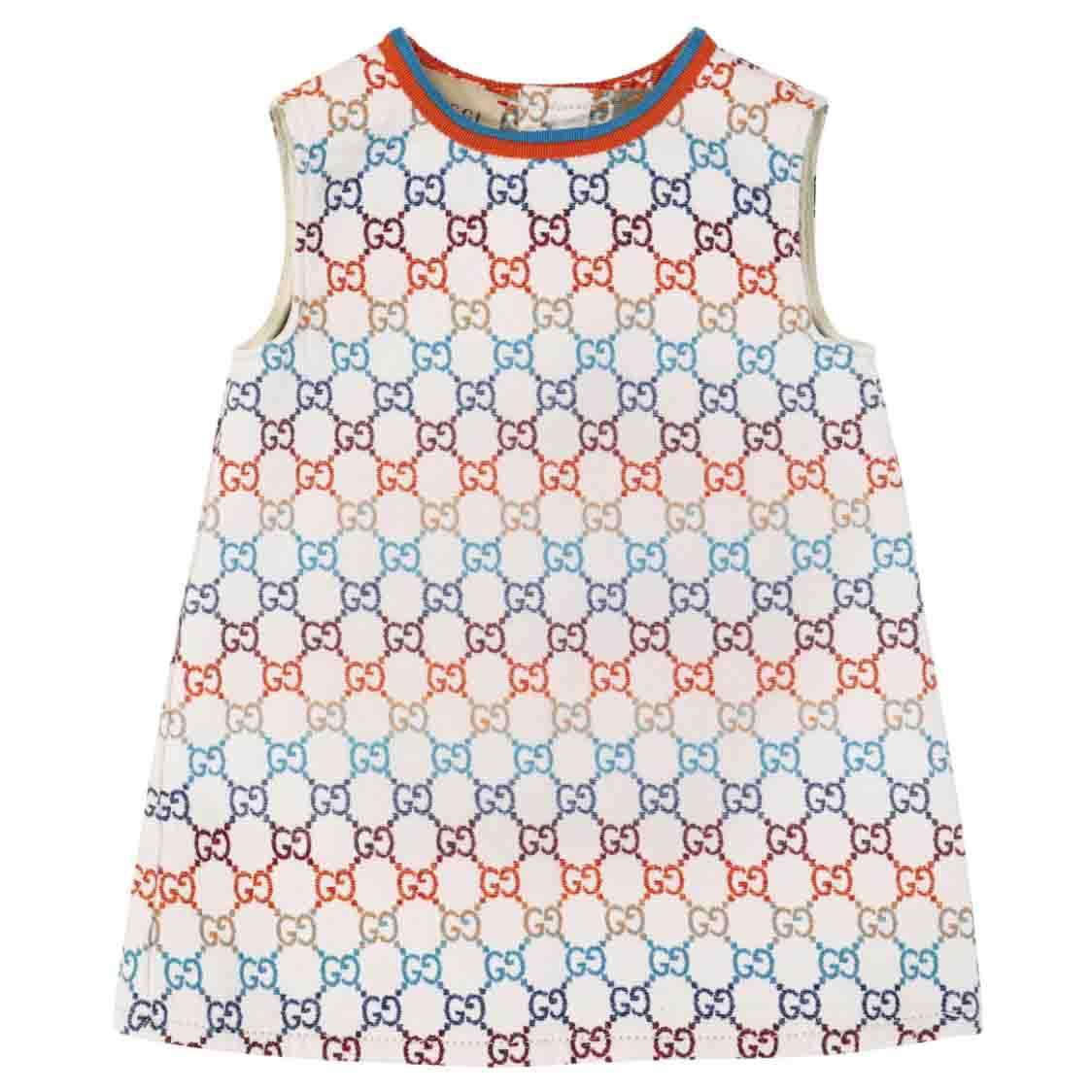 Baby Girls White GG Logo Dress