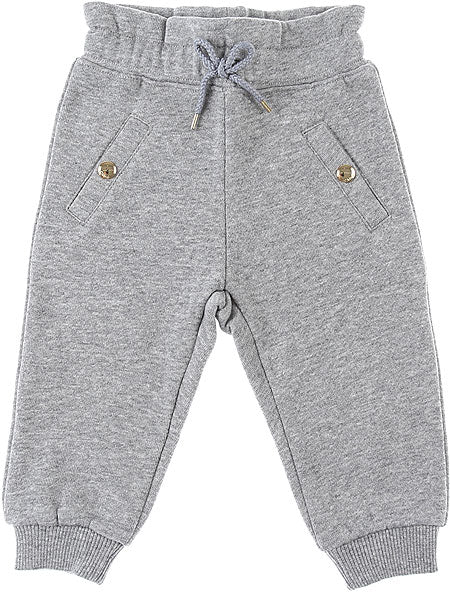 Baby Girls Grey Cotton Trousers