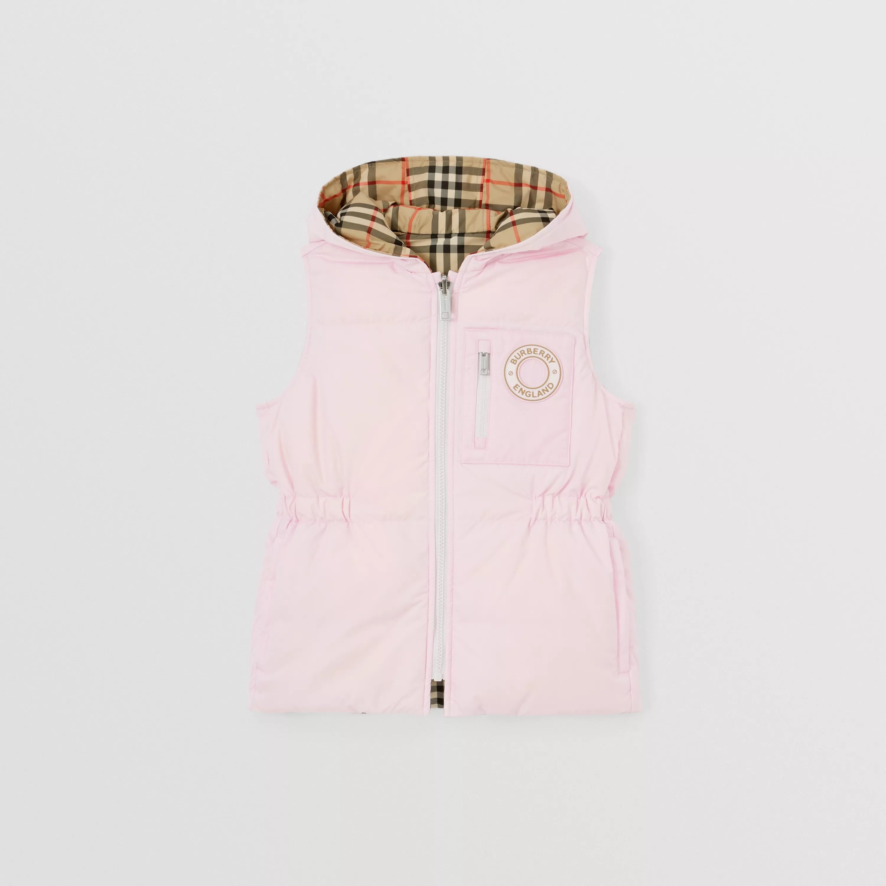 Girls Pink Padded Gilet