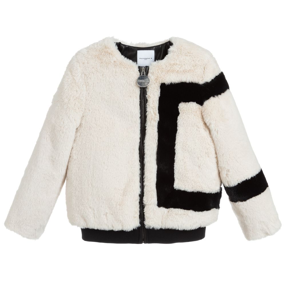 Girls Beige Zip Jacket