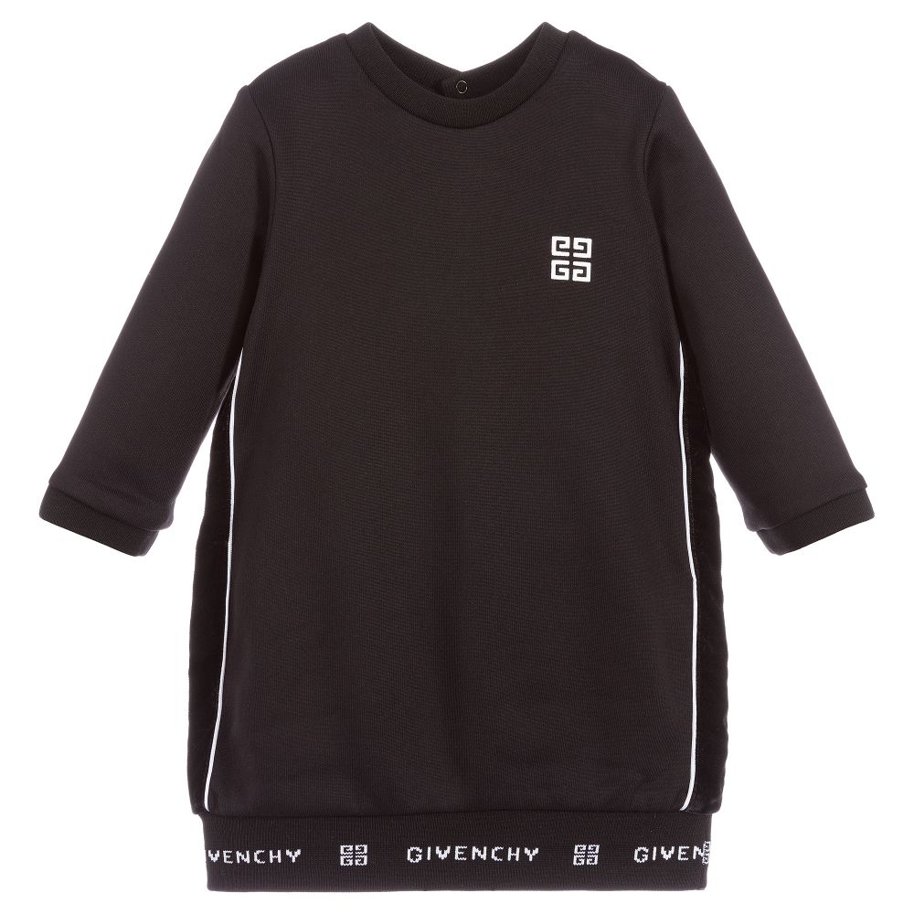 Baby Girls Black Logo Dress