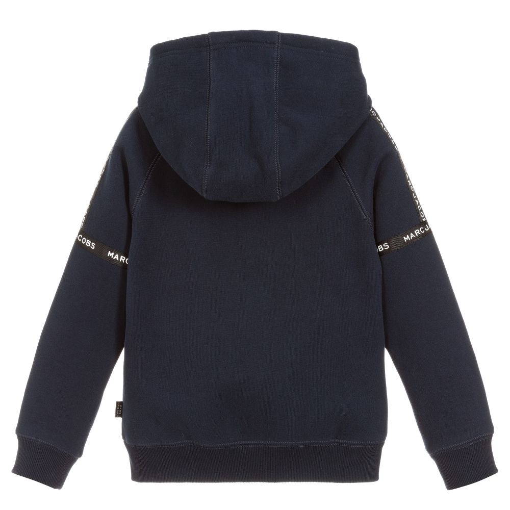 Boys Blue Hooded Cotton Coat