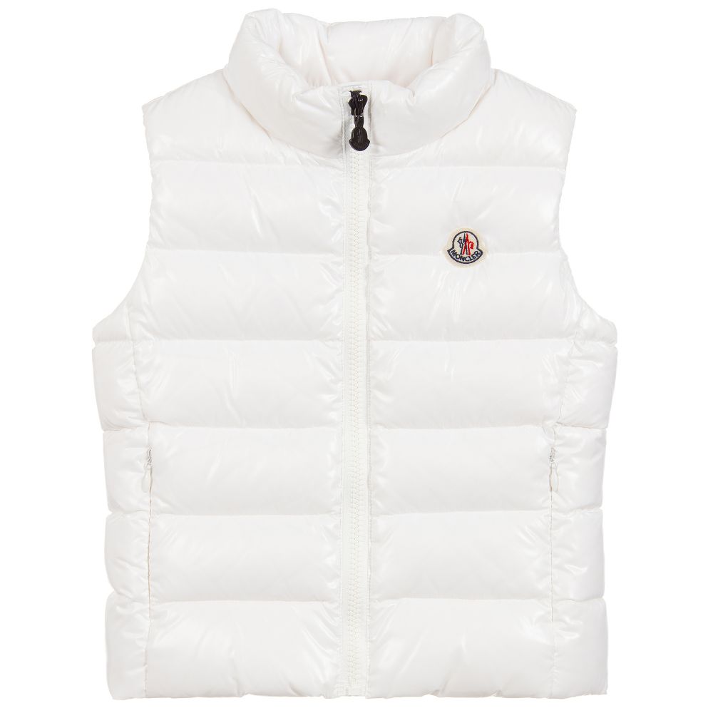 Girls White "GHANY" Padded Down Gilet