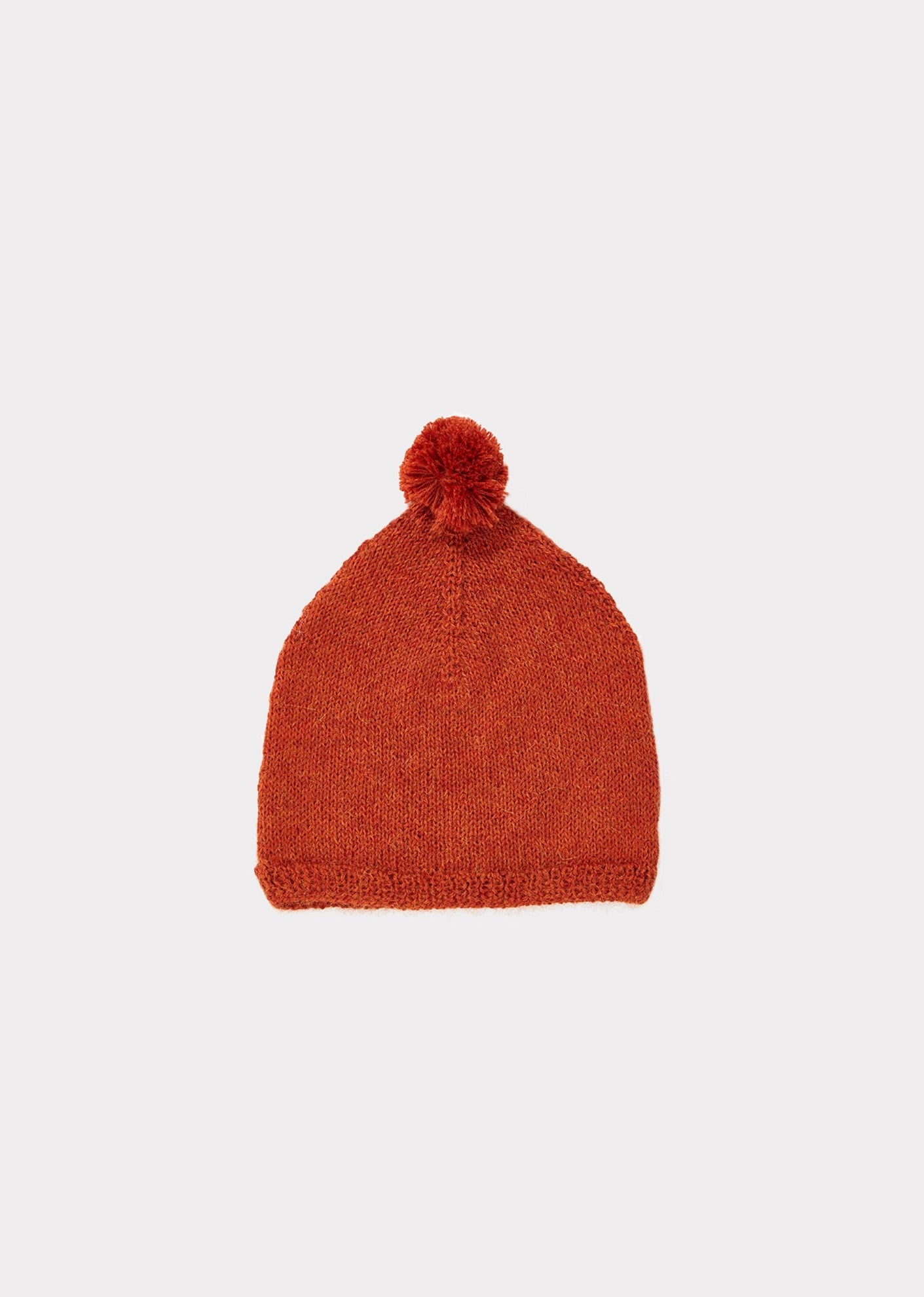 Girls Orange Alpaca Wool Hat