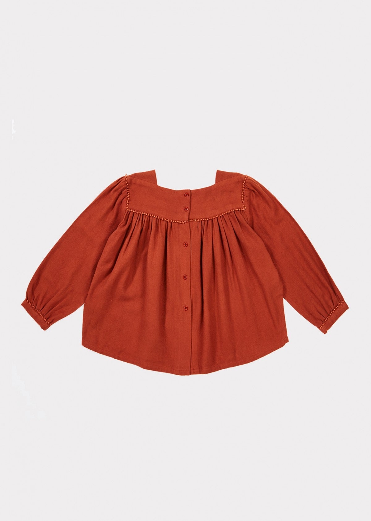 Girls Caramel Cotton Blouse
