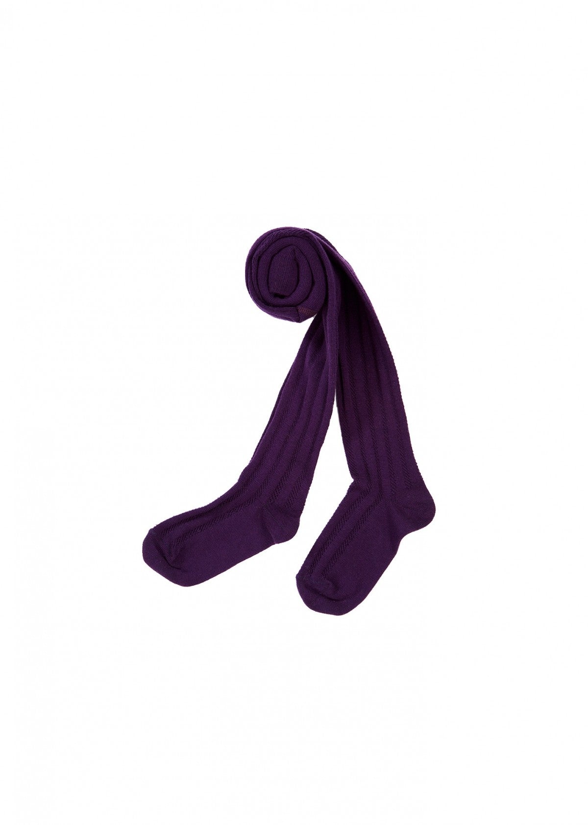 Girls Purple Cotton Tights