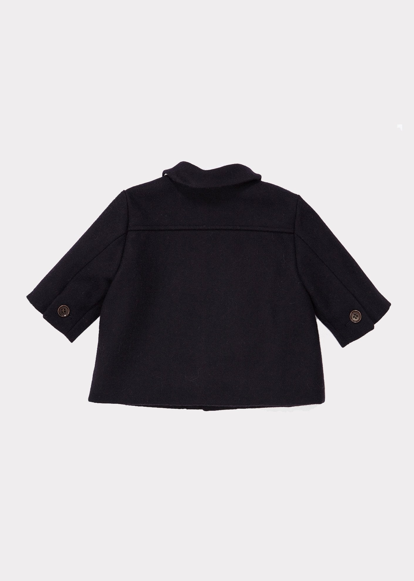 Baby Boys & Girls Black Wool Coat
