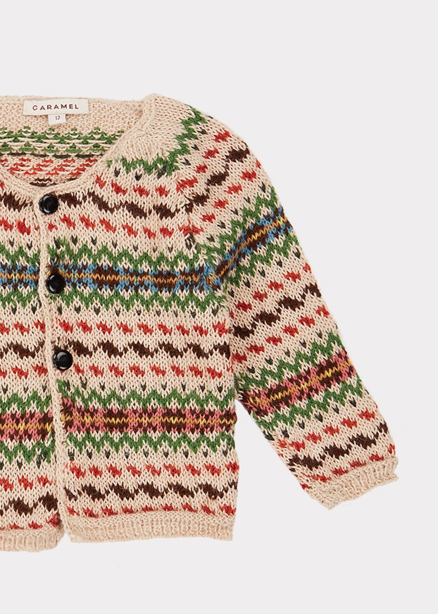 Baby Girls Multicolor Alpaca Cardigan